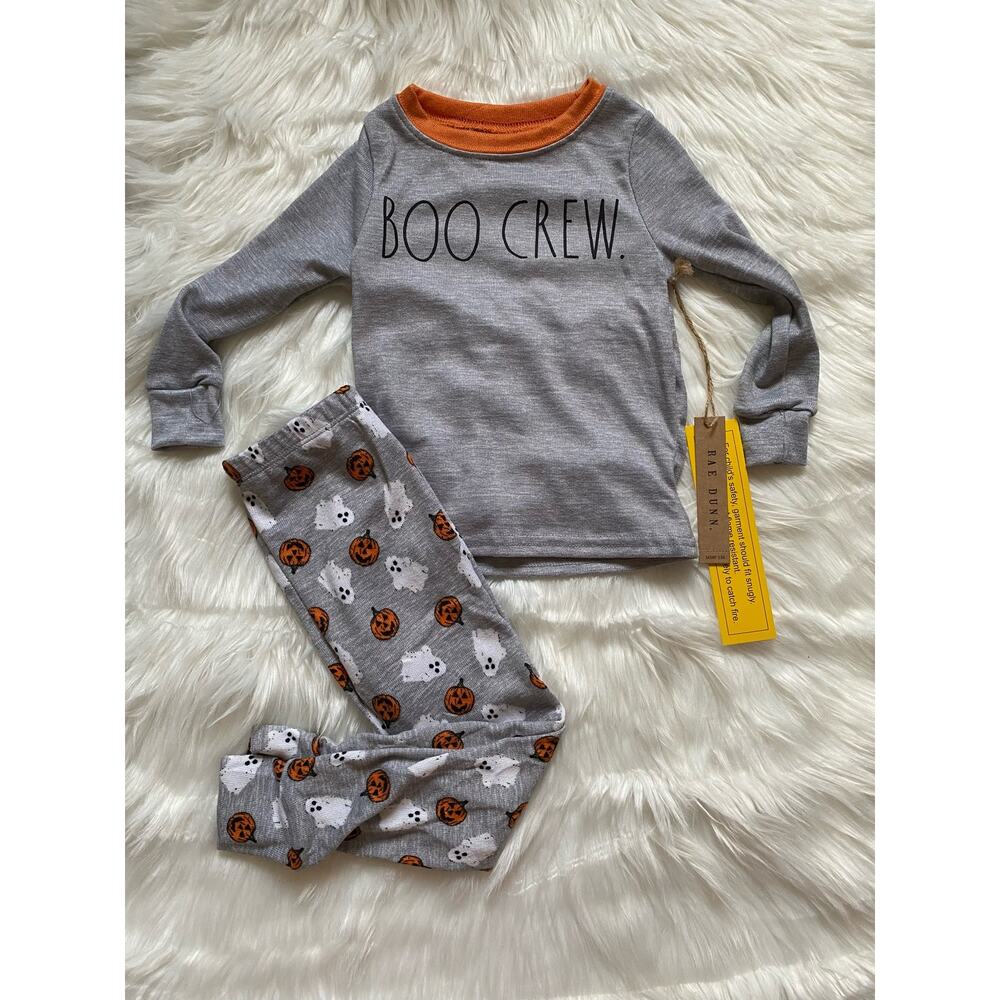 Rae Dunn "BOO CREW" Gender Neutral Halloween pajamas- NWT Sz 2t
